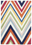 Stunning Multi Coloured Chevron Rug