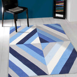 Blue Crystal Prism Rug