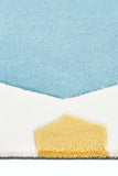 Blue and Yellow Hive Rug