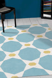 Blue and Yellow Hive Rug