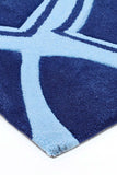 Gothic Tribal Design Rug Navy