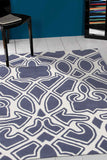Gothic Tribal Design Rug Slate