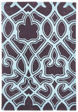 Gothic Tribal Design Rug Smoke Grey and Blue