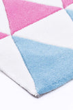 Modern Bunting Design Rug Multi Blue