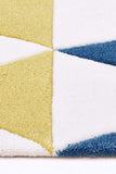 Modern Bunting Design Rug Multi Blue