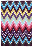 Eclectic Chevron Rug Multi Coloured