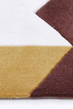 Cube Design Rug Yellow Brown White