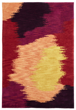 Daydream Abrash Modern Rug Crimson