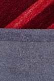 Modern Abrash Stripes Rug Crimson