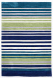 Modern Abrash Stripes Rug Blue Green