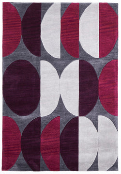 Eclipse Modern Rug Aubergine Grey