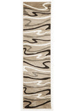 Modern Swirls Rug Beige