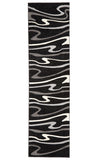 Modern Swirls Rug Black