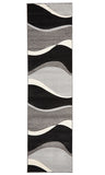 Subtle Waves Rug Grey Black