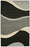 Subtle Waves Rug Grey Black