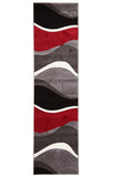 Subtle Waves Rug Red