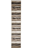 Modern Thick Wave Rug Beige Brown