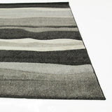 Stunning Thick Wave Rug Charcoal