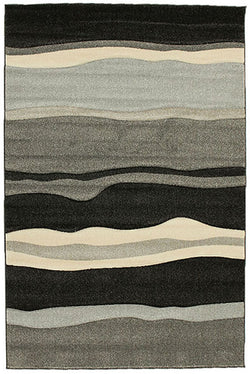 Stunning Thick Wave Rug Charcoal