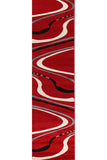 Ultra Modern Swirl Rug Red