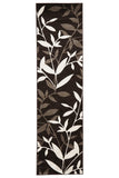 Stunning Spring Leaf Rug Dark Brown