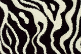 Stunning Zebra Pattern Rug Black Off White