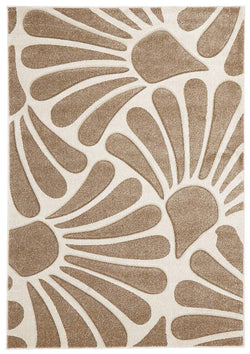 Damask Modern Fern Rug Natural