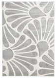 Damask Modern Fern Rug Silver