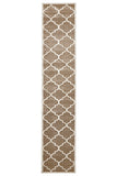 Large Modern Trellis Rug Beige