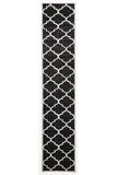 Large Modern Trellis Rug Charcoal