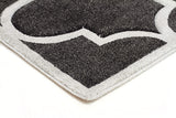 Large Modern Trellis Rug Charcoal