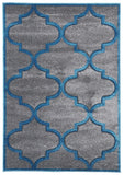 Large Modern Trellis Rug Grey