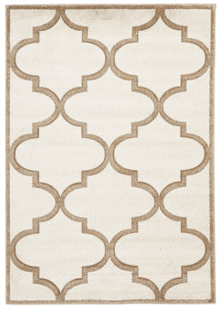 Large Modern Trellis Rug Natural