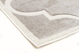 Large Modern Trellis Rug Silver