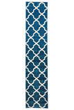 Cross Hatch Modern Rug Blue