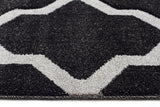 Cross Hatch Modern Rug Charcoal