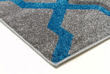 Cross Hatch Modern Rug Grey