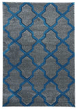 Cross Hatch Modern Rug Grey