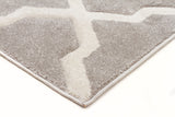 Cross Hatch Modern Rug Silver