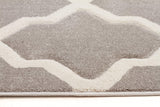 Cross Hatch Modern Rug Silver