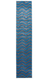 Modern Chevron Design Rug Blue Grey