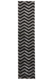 Modern Chevron Design Rug Charcoal