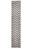 Modern Chevron Design Rug Silver