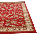 Traditional Floral Design Rug Red