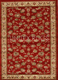 Traditional Floral Design Rug Red