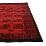 Classic Afghan Design Rug Red