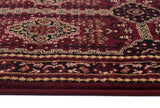 Traditional Afghan Design Rug Burgundy Red