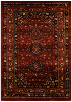 Traditional Shiraz Design Rug Burgundy Red