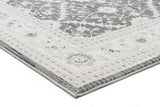 Chobi Design Rug Navy Grey Bone