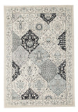 Persian Panel Design Rug Blue Navy Bone